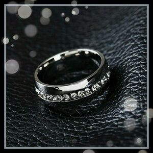 Titanium ✦ White Sapphire Channel-Set Eternity Band ✦ Solid Titanium Unisex Ring
